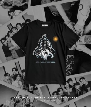 Remera BTS Buenos Aires Negra