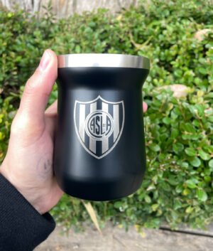 Mate negro térmico grabado